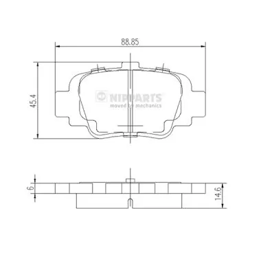  Sapatas do freio traseiras de disco Nissan Micra hatchback (K11) (1992 - 2003) 