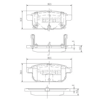  Sapatas do freio traseiras de disco Suzuki Vitara SUV (LY) (2015 - 2026) 