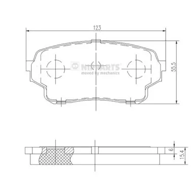  Sapatas do freio dianteiras de disco Suzuki Grand Vitara XL-7 SUV (JC) (2006 - 2009) XL-7