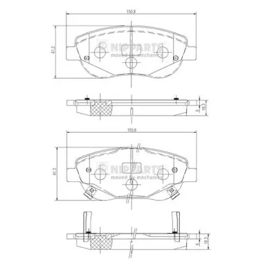 Sapatas do freio dianteiras de disco para Toyota Avensis III T27