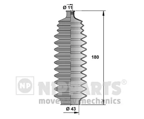 Bota de proteção do mecanismo de direção (de cremalheira) para Nissan Sunny III N14