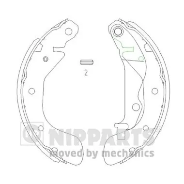 93740251 Hyundai/Kia Sapatas do freio traseiras de tambor