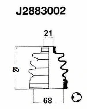 Bota de proteção interna de junta homocinética do semieixo dianteiro para Mazda 323 III BF