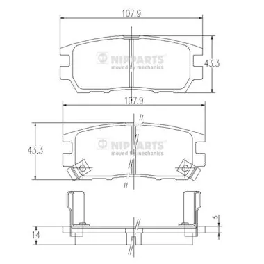 Sapatas do freio traseiras de disco Mitsubishi Pajero preço, a partir de 22,57 USD