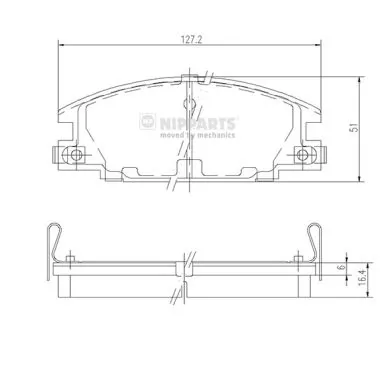  Sapatas do freio dianteiras de disco Isuzu Trooper SUV (UBS) (1987 - 1991) 