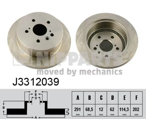 Disco do freio traseiro para Toyota Avensis I T22
