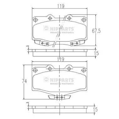 Sapatas do freio dianteiras de disco para Toyota Land Cruiser 80 J8