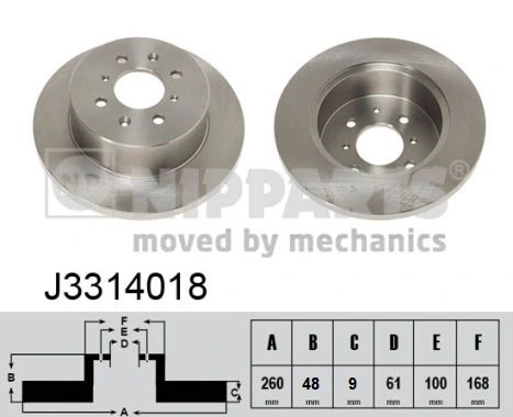  Disco do freio traseiro Honda Civic VII hatchback (EU, EP, EV) (2000 - 2006) VII
