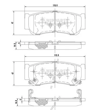 Compre Sapatas do freio traseiras de disco Hyundai H-1 STAREX 