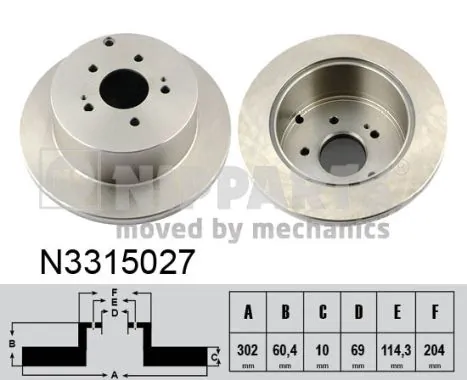 Disco do freio traseiro Mitsubishi Grandis preço, a partir de 4,46 USD