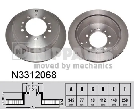 Disco do freio traseiro para Toyota Land Cruiser  J200