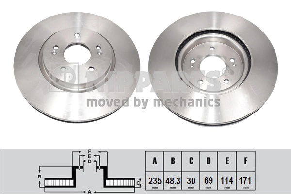  Disco do freio dianteiro Hyundai Tucson IV SUV (NX4E) (2020 - 2026) IV