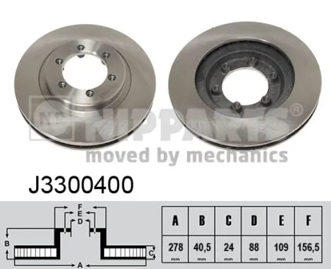 4144106210 Hyundai/Kia Disco do freio dianteiro