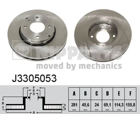 Disco do freio dianteiro Volkswagen Transporter T3 24, 25, 251