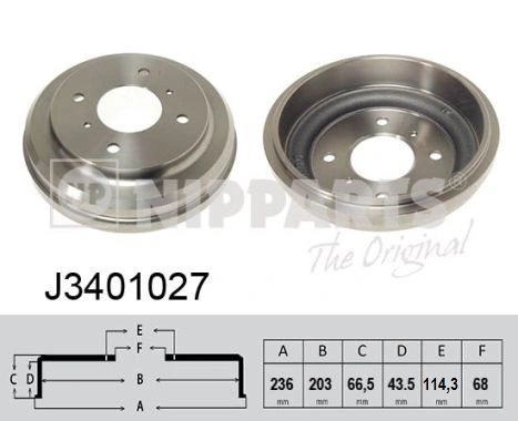  Tambor do freio traseiro Nissan Almera II sedan (N16) (2000 - 2006) II