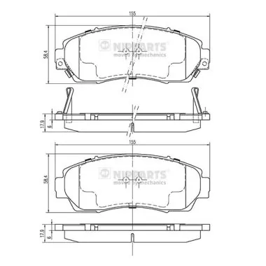 Sapatas do freio dianteiras de disco Honda CR-V V RW, RT
