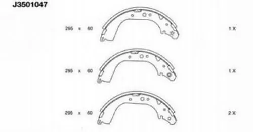  Sapatas do freio traseiras de tambor Nissan Patrol SUV (K260) (1986 - 1994) 