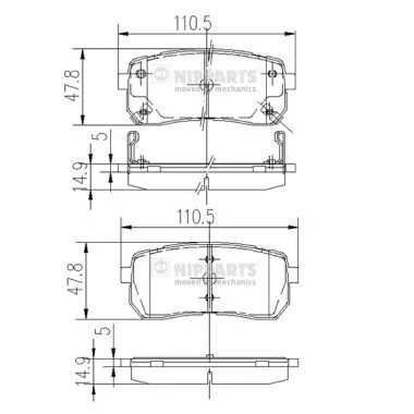 Sapatas do freio traseiras de disco para Hyundai H-1 STAREX Grand Starex TQ
