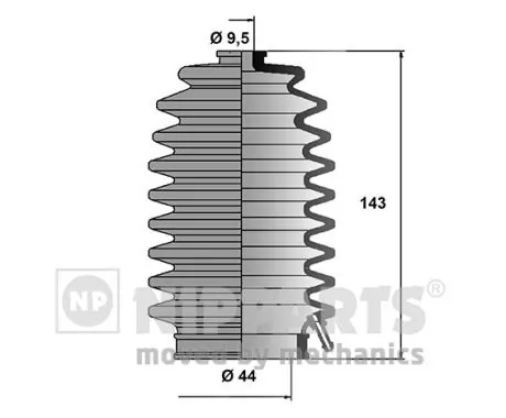 Bota de proteção do mecanismo de direção (de cremalheira) para Honda Civic V EJ
