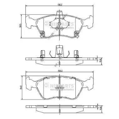  Sapatas do freio dianteiras de disco Toyota Avensis I sedan (T22) (1997 - 2003) I