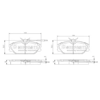 8671000303 Renault (RVI) Sapatas do freio traseiras de disco