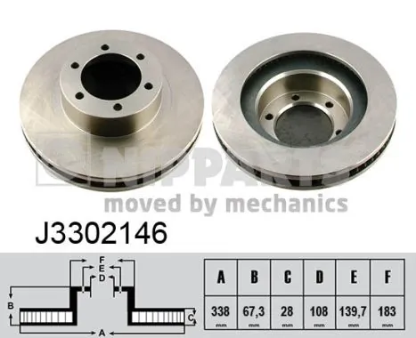  Disco do freio dianteiro Toyota Land Cruiser PRADO ASIA SUV (J12) (2002 - 2010) PRADO ASIA