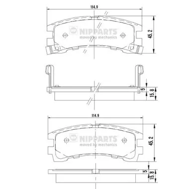 Sapatas do freio traseiras de disco para Nissan Terrano I WD21