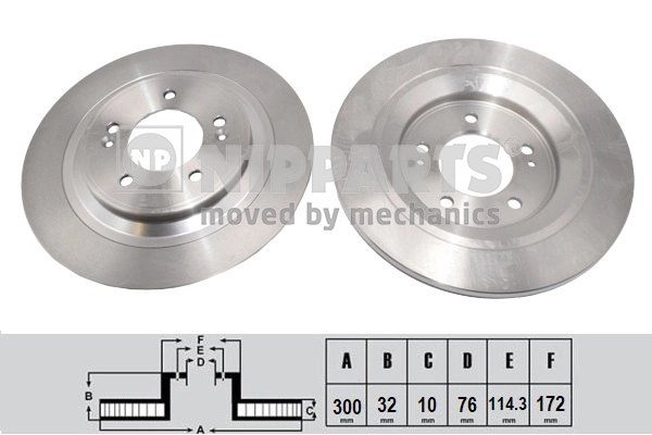  Disco do freio traseiro Hyundai Tucson IV SUV (NX4E) (2020 - 2026) IV