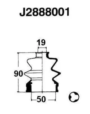Bota de proteção interna de junta homocinética do semieixo dianteiro Mazda 323 III BF