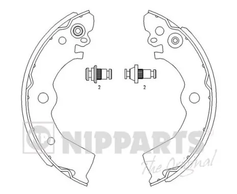 Compre 4406050Y25 Toyota Sapatas do freio traseiras de tambor