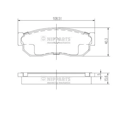Sapatas do freio dianteiras de disco Nissan Sunny II N13
