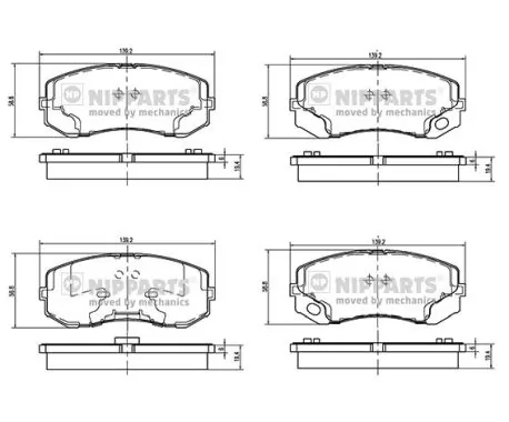 Sapatas do freio dianteiras de disco Nissan/Infiniti MK528946 preço, a partir de 38,02 USD