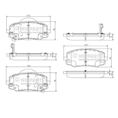  Sapatas do freio dianteiras de disco Hyundai I10 hatchback (PA) (2007 - 2010) 