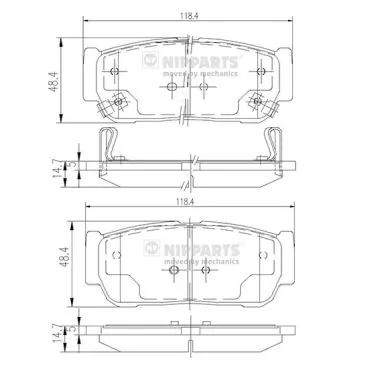 Compre 4841321B10 Hyundai/Kia Sapatas do freio traseiras de disco