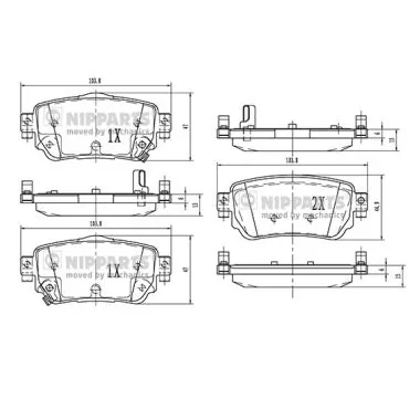 Compre Sapatas do freio traseiras de disco Nissan Qashqai 2