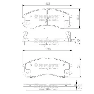  Sapatas do freio dianteiras de disco Mazda 626 III sedan (GD) (1987 - 1992) III