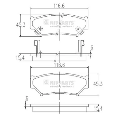  Sapatas do freio dianteiras de disco Suzuki Grand Vitara SUV (FT, HT) (1998 - 2005) 