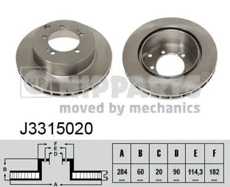  Disco do freio traseiro Mitsubishi Lancer VI sedan (CJ, CP) (1995 - 2003) VI