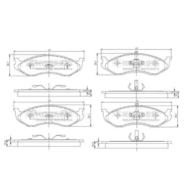 Sapatas do freio dianteiras de disco para Jeep Cherokee II XJ