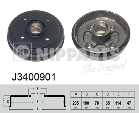 Compre Tambor do freio traseiro Chevrolet Spark (Matiz) 