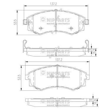 4813008150 Hyundai/Kia Sapatas do freio dianteiras de disco