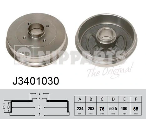  Tambor do freio traseiro Nissan Note monovolume (E11) (2006 - 2012) 