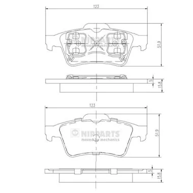 Sapatas do freio traseiras de disco DP68032 Brembo