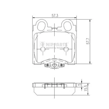  Sapatas do freio traseiras de disco Lexus IS sedan (E1) (1999 - 2005) 