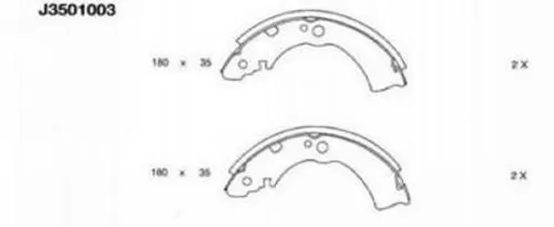  Sapatas do freio traseiras de tambor Nissan Micra hatchback (K10) (1982 - 1992) 