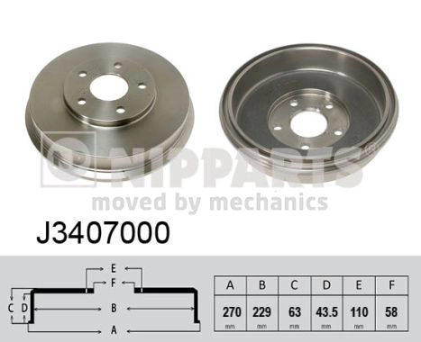  Tambor do freio traseiro Subaru Impreza I carrinha (GF) (1992 - 2000) I