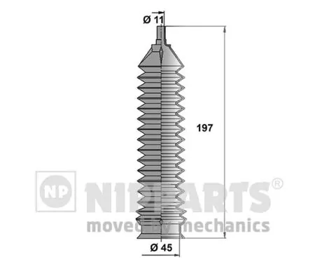 Bota de proteção do mecanismo de direção (de cremalheira) para Mazda 323 III BF