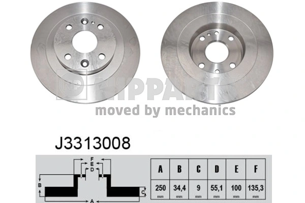 Disco do freio traseiro para Mazda 323 F IV BG