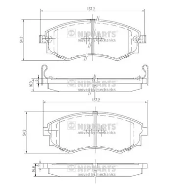 SP1111 Hyundai/Kia Sapatas do freio dianteiras de disco