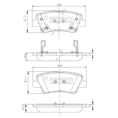 Sapatas do freio traseiras de disco 48413350C0 Ssang Yong